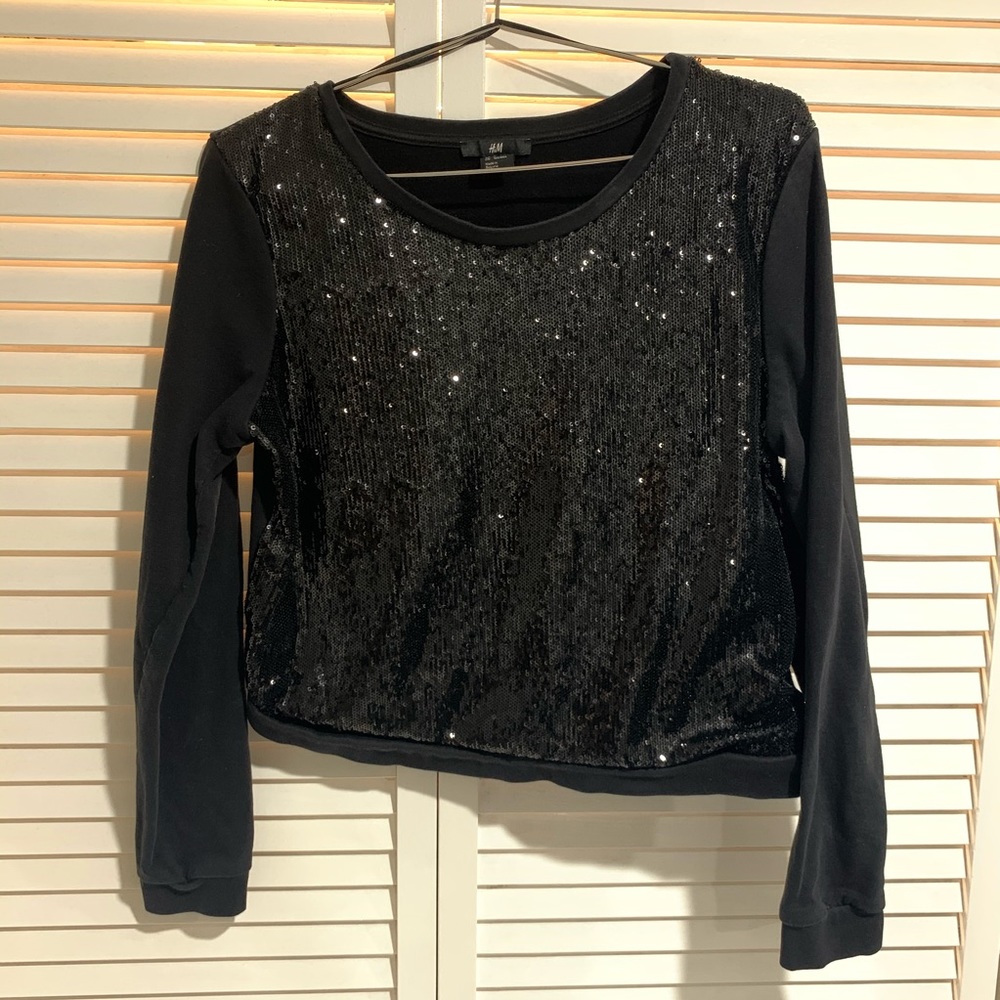 Black sequins sweater